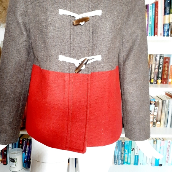 OLd Navy Women’s color Block Wool Blend Peacoat with Toggle Buttons Z67 - Picture 7 of 13